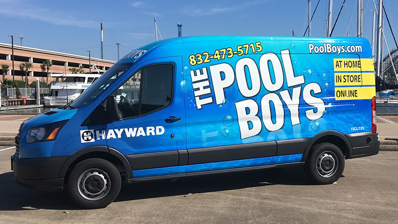 The Pool Boys Equipment Service Van