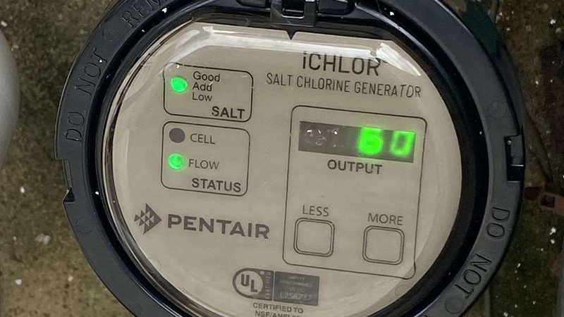 pentair ichlor salt chlorine generator control panel