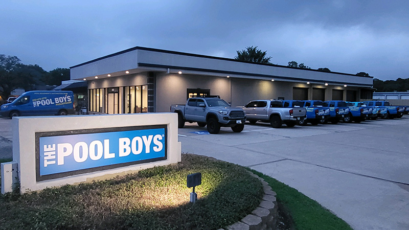 The Pool Boys new shop outside at 382 W. Main St., League City, TX 77573