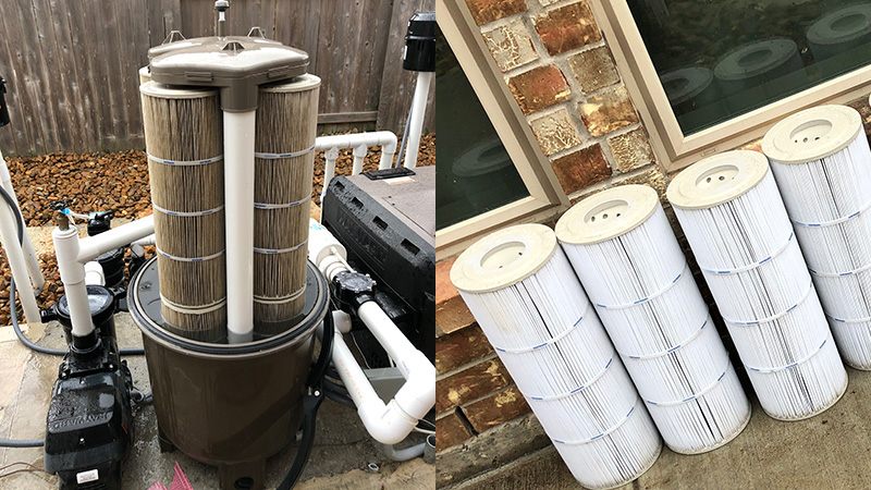 A Filter Clean Service before and after
