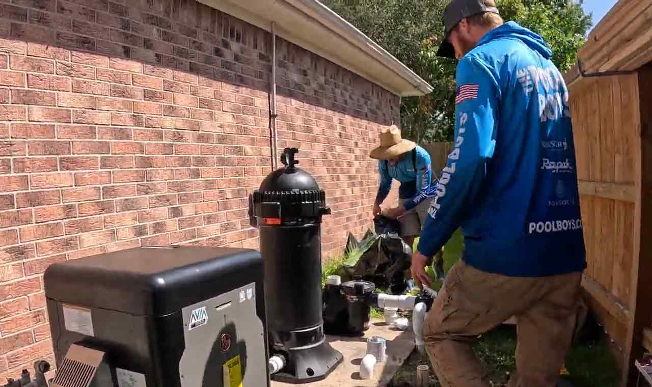 Raypak Avia Heater install by The Pool Boys in League City, Texas