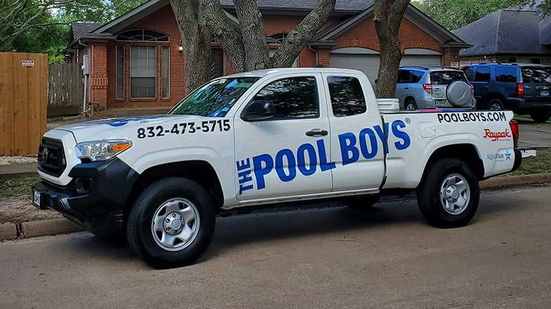 The Pool Boys Weekly Pool Service Vehicle